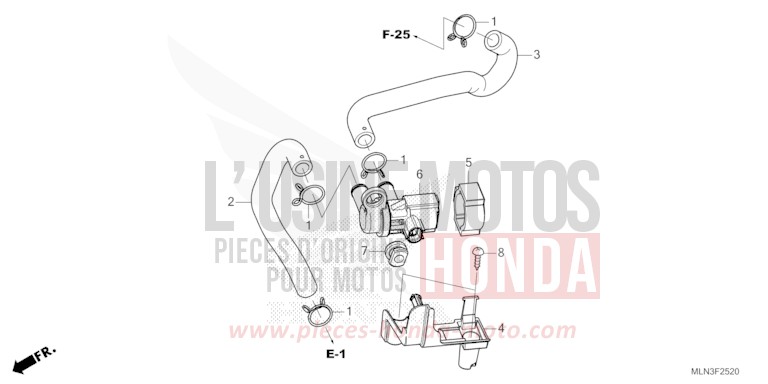 ELECTROVANNE INJECTION D'AIR de Africa Twin GRAND PRIX RED (R380B) 2024